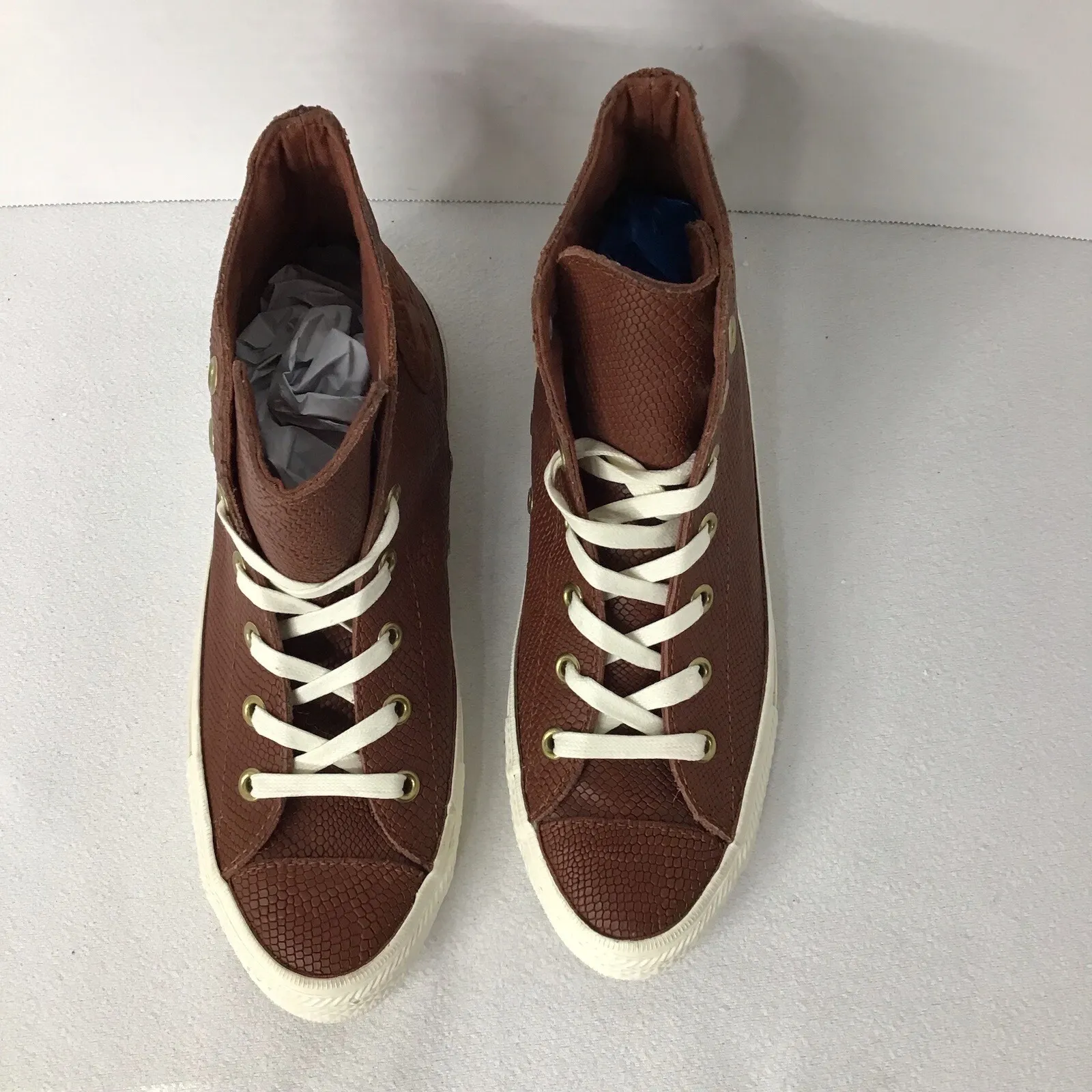 Converse Chuck Taylor Gemma Exotics high top shoes brown size 6 faux snake skin‎ - Image 3