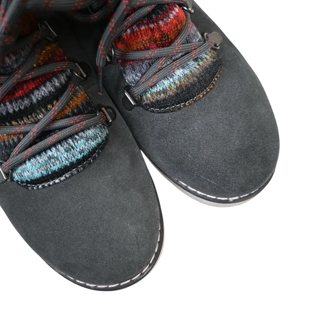 Bob's from Skechers Women's 7 Alpine Smores Leather Ankle Boot in Charcoal Gray - Image 6