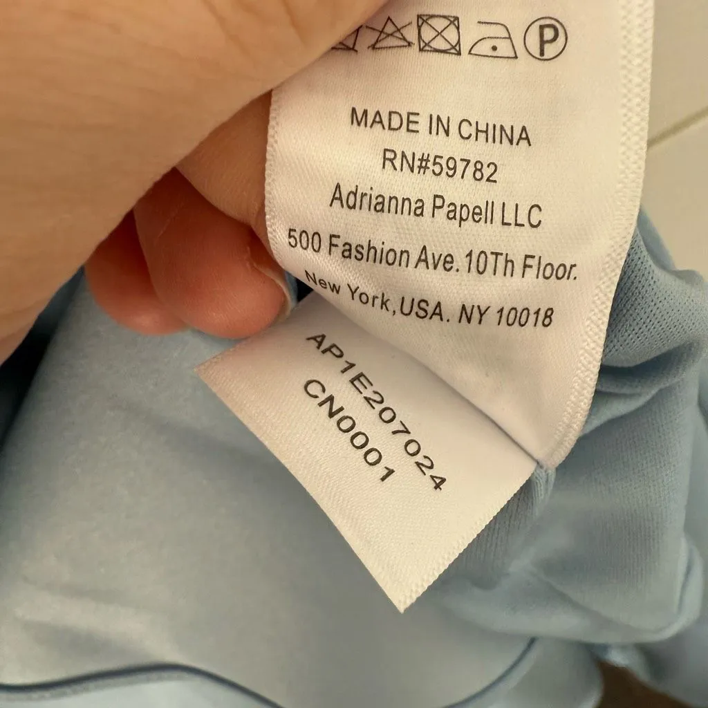 Adrianna Papell Women’s 16 Blue Ruffle Long Dress New - Image 6