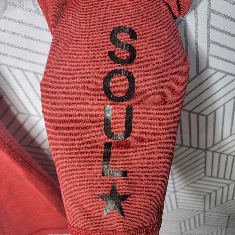 Soul Cycle Red Star Bra & Capri Leggings Set Sz Small - Image 11