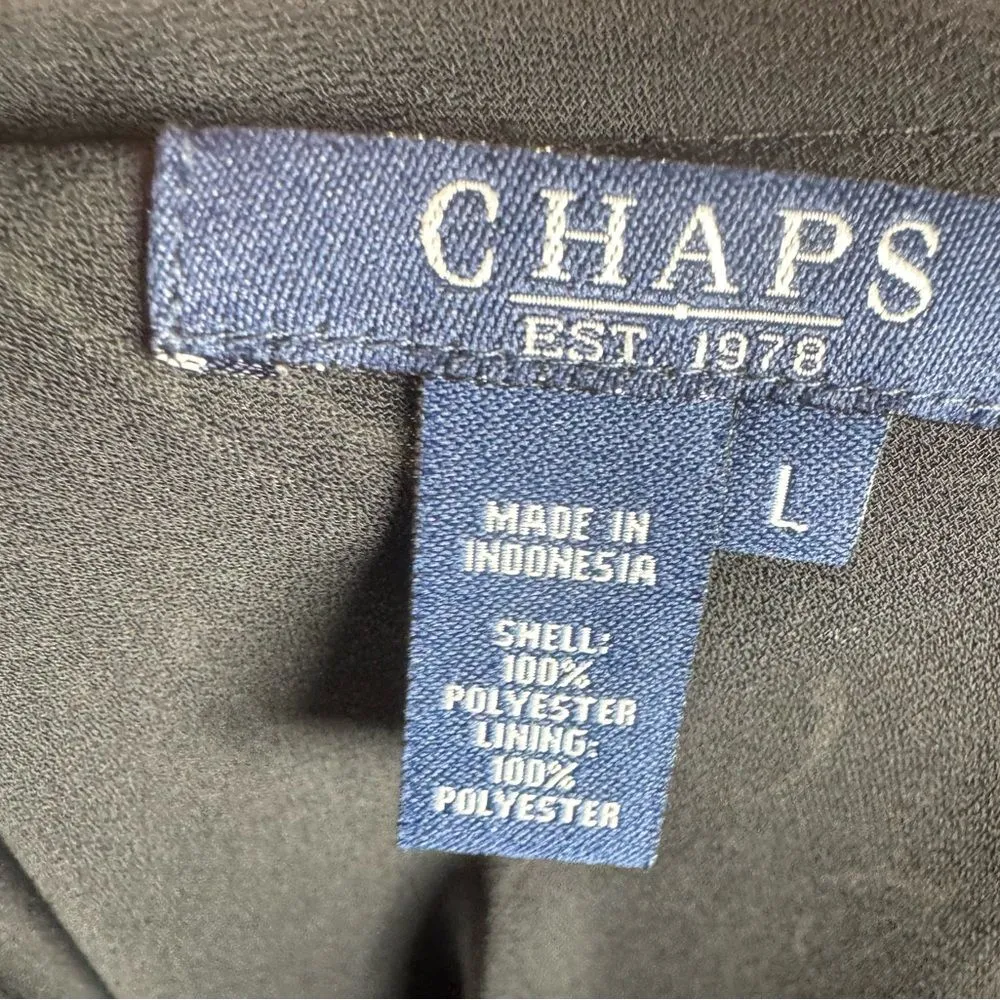 Chaps by Ralph Lauren black and white flowy sheer layered maxi skirt size large - Image 6