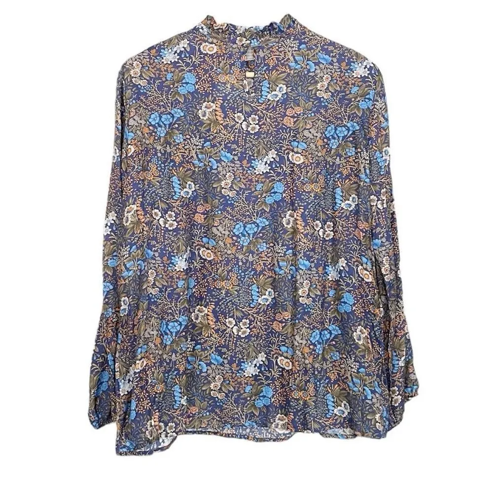 J. McLaughlin NWT Viola Silk Blouse Floral Size XL - Image 8
