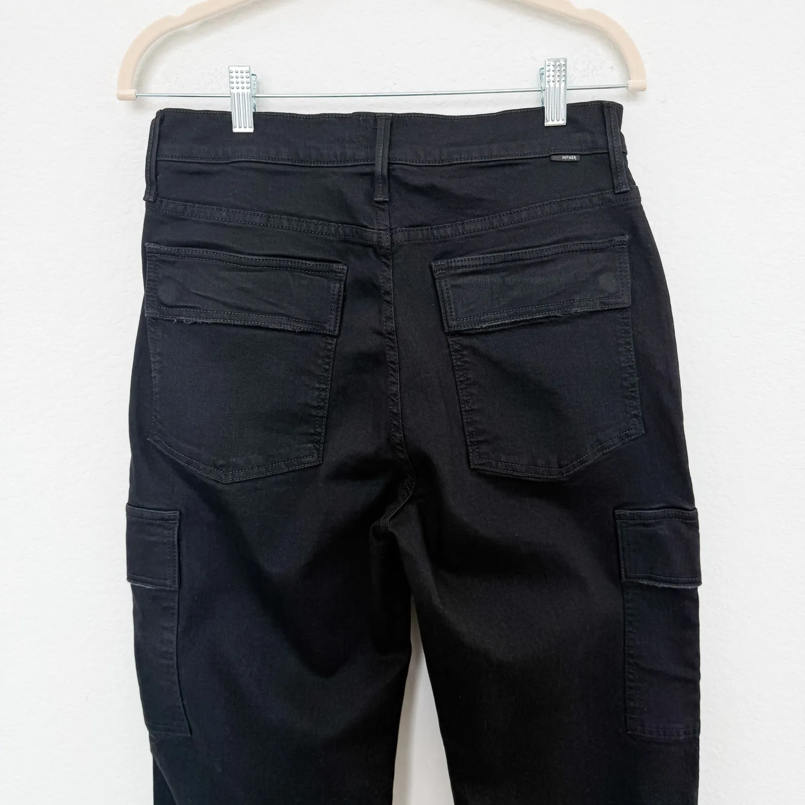 Mother Jeans‎ Womens Size 30 Black Rambler Cargo Y2K Baggy Ankle High Waist - Image 6