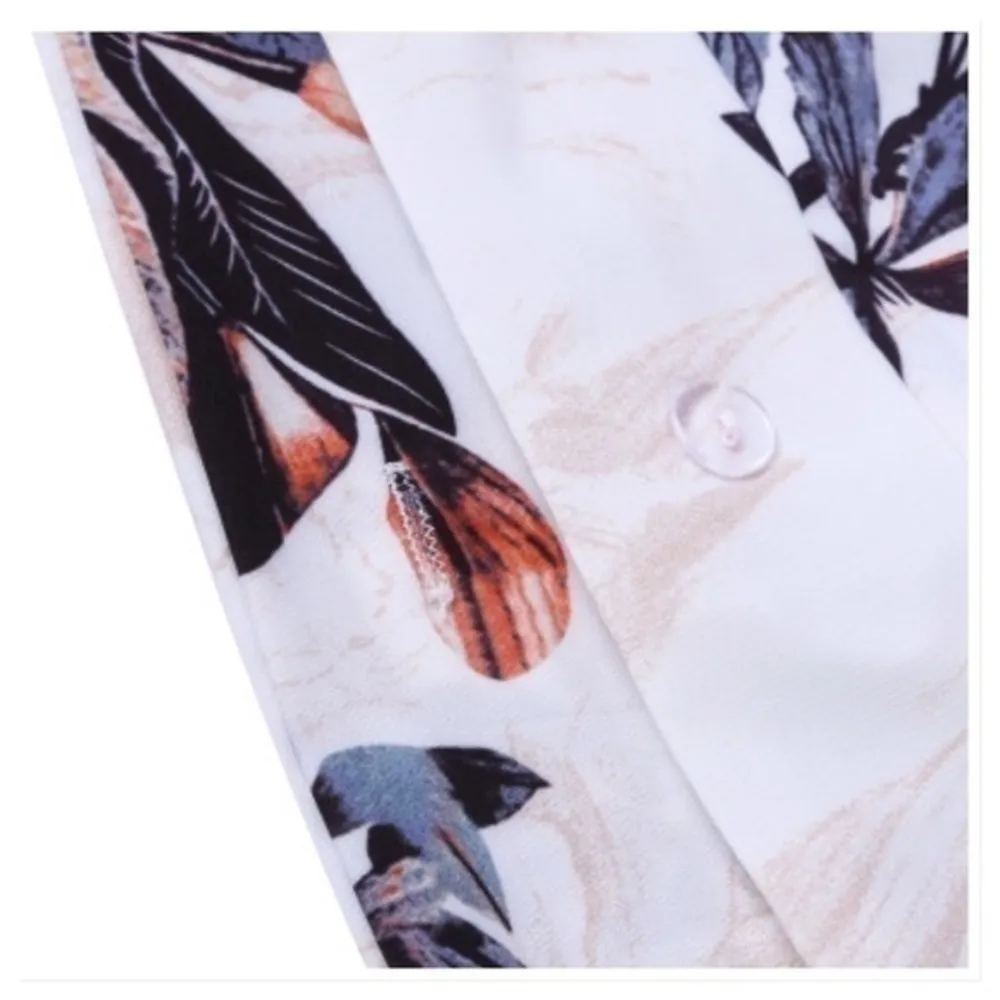 Tropical Floral Kimono Dress NWT Tie Waist Summer Boho Lightweight Cover Up White Size M - Image 5