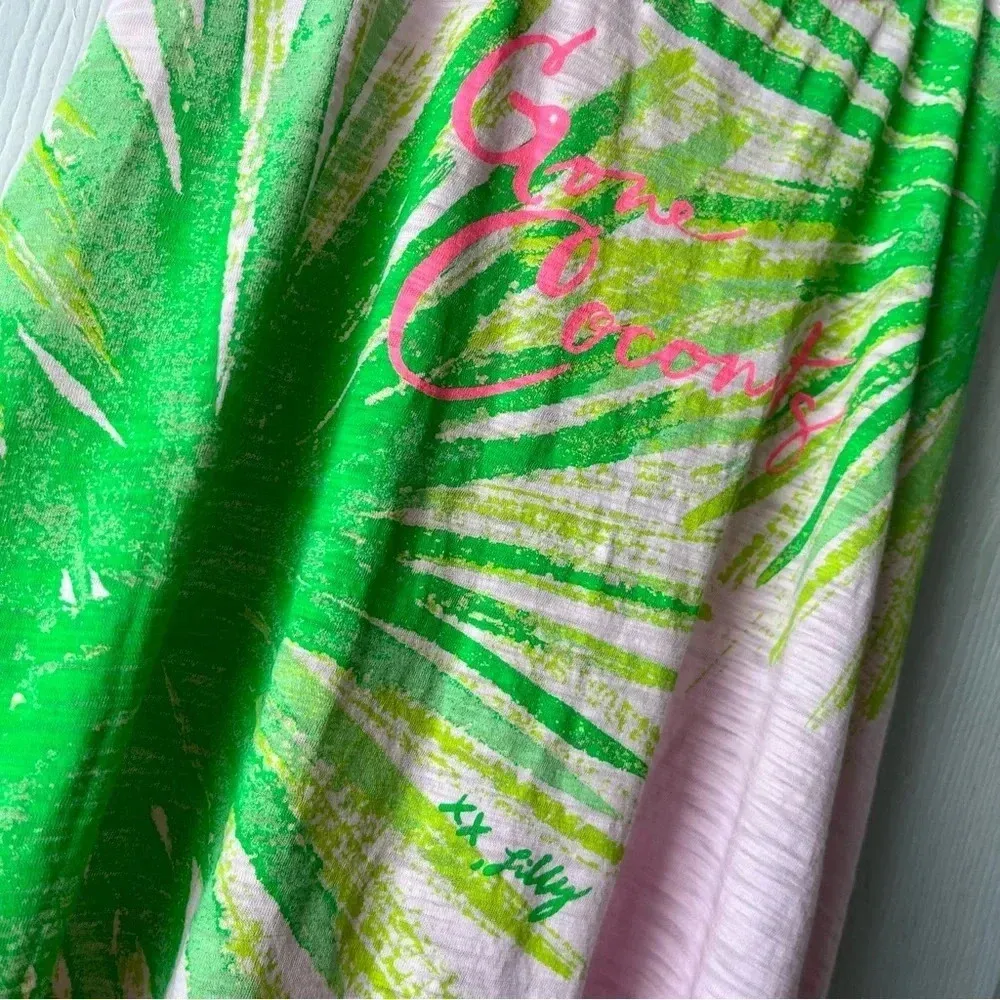 Lilly Pulitzer Pink Cordelia Tropical Gone Coconuts Tank Small - Image 2