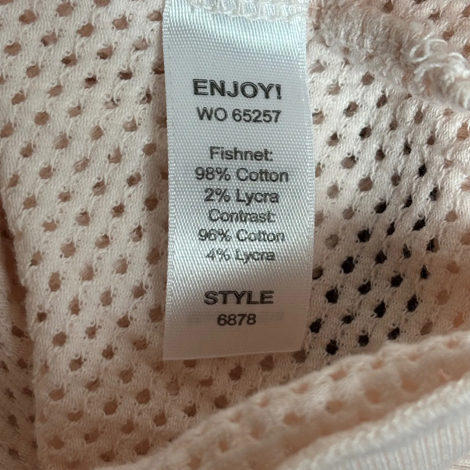 Michael Stars OS Pink Fishnet Mesh Long Sleeve Athletic Pullover Top OS - Image 4