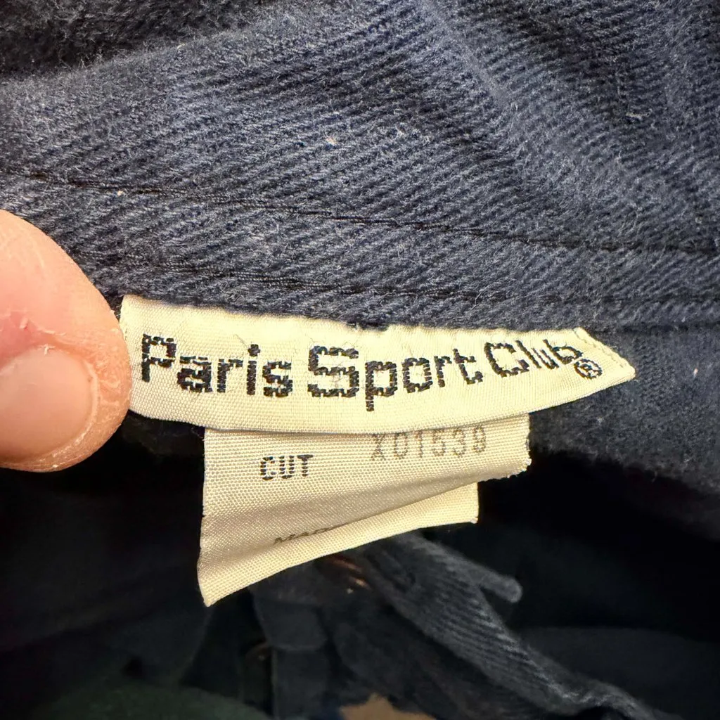 Vintage Paris Sport Club High Waisted Button Fly Shorts 80s 90s Royal Blue Size undefined - Image 6