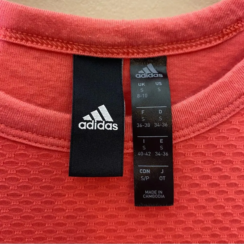Adidas Pink Dress Sports ID Sleeveless Crew Neck Sport Fit Hidden Logo Print - Image 4