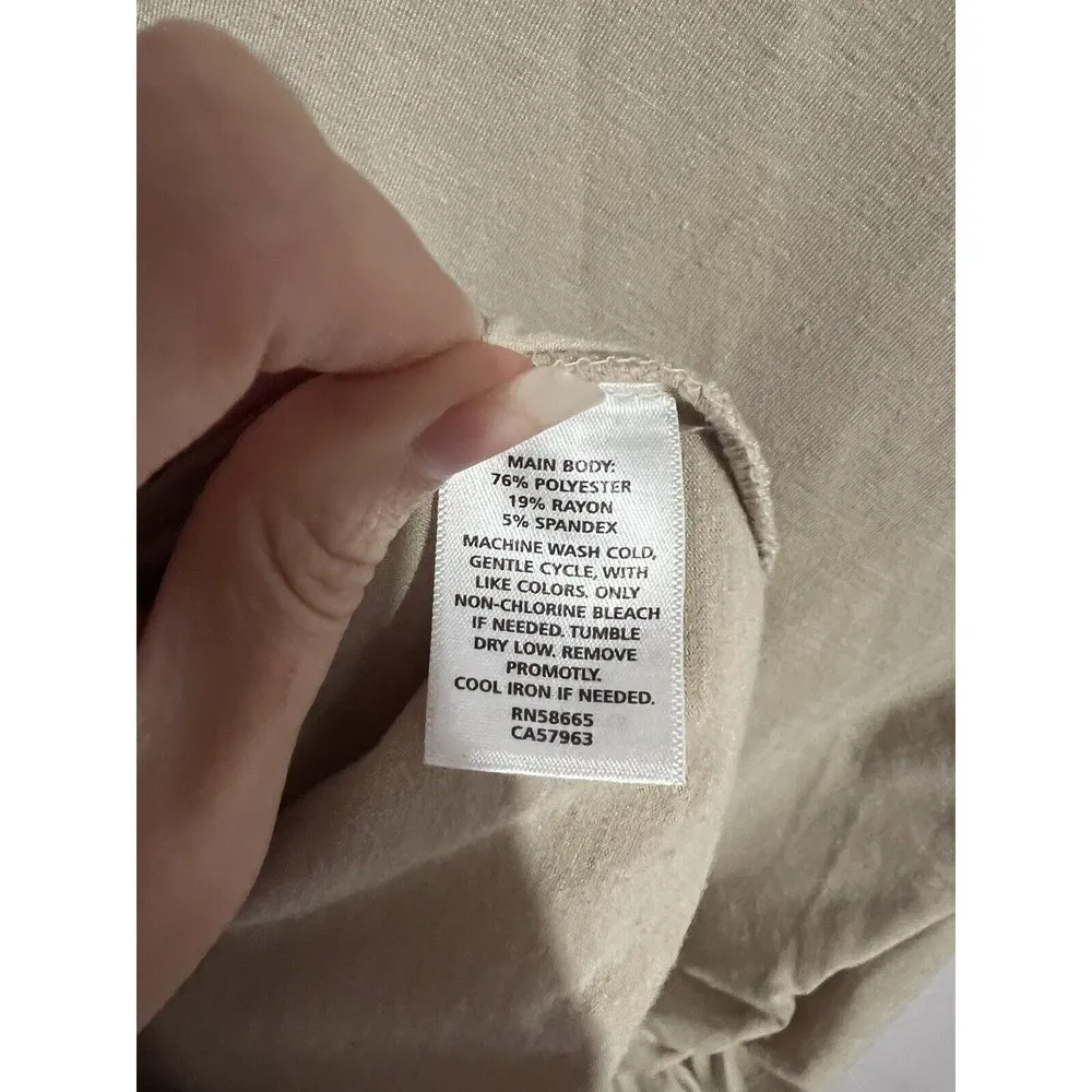 Treasure & Bond Tan Short Sleeve T-Shirt Cinched Maxi Dress Size XL - Image 6