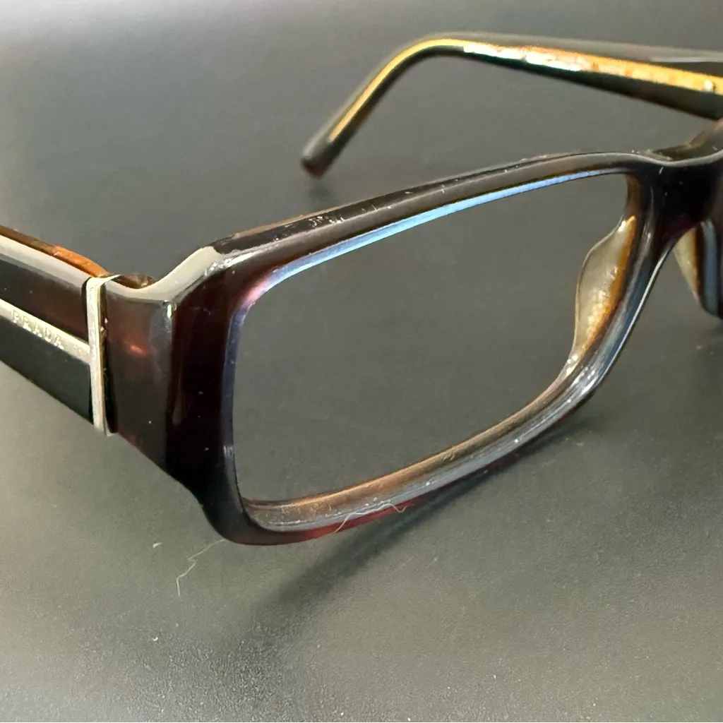 PRADA VPR 02M ZXH-101 54-16-140 Brown Tortoise Havana Gold Trim Women’s Frame - Image 7