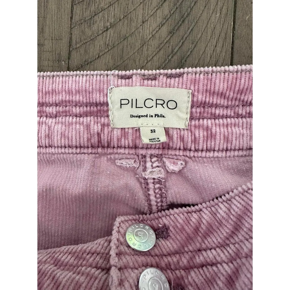 Pilcro Anthropologie Pink Corduroy High Rise Straight Leg Pants Women’s size 32 - Image 7