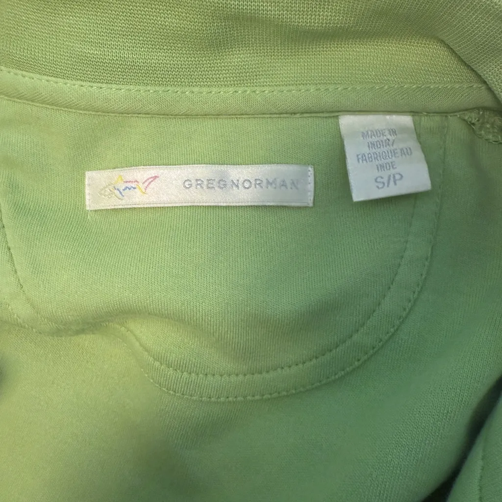 GREG NORMAN Women's Full Zip Green Shirt Golf Athletic Pickleball Tennis Small - Image 2