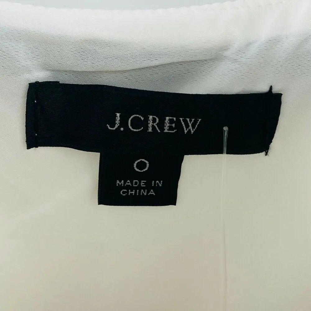 New J. Crew Jacquard Stripe Midi Dress Scoop Neck Sz 0 Navy & Ivory Ak231 Womens - Image 5