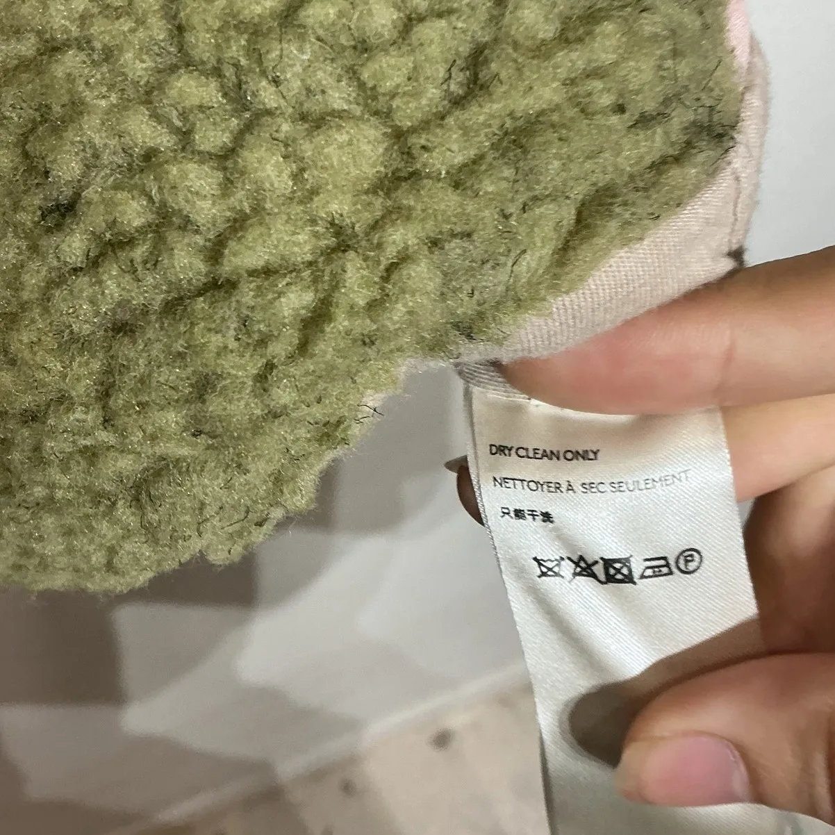 Free People We The Free Green Rivington Sherpa Bomber Jacket Sz S - Image 6