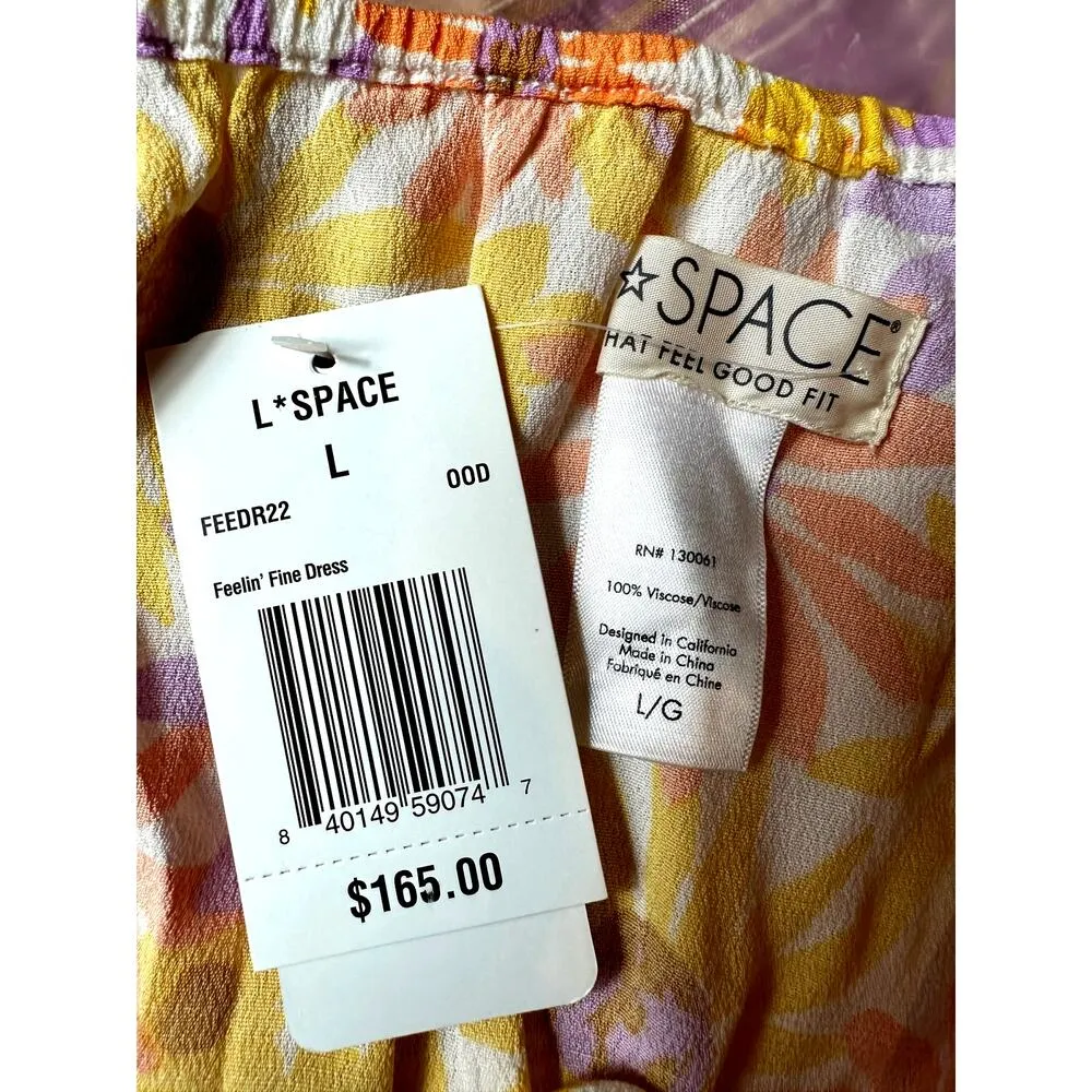 L*Space Feelin Fine Cut Outs Tie Front Dress Oopsie Daisy L Yellow Size L - Image 10