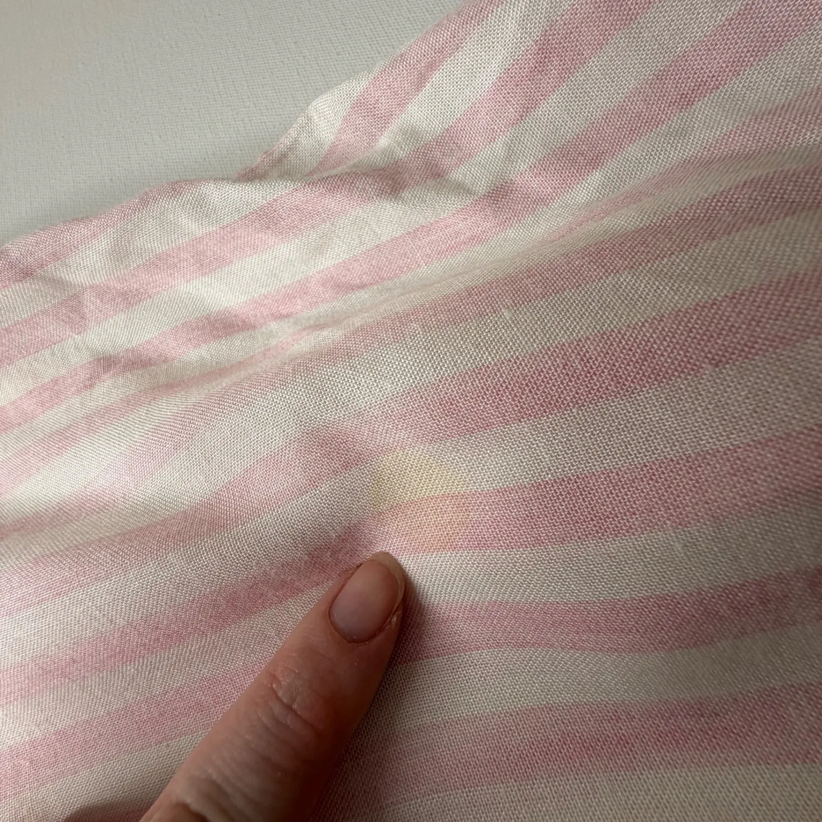 MELLODAY Stripe Button Front Shirt Size 3X Pink Tie Sleeve Coastal Chic Preppy - Image 5