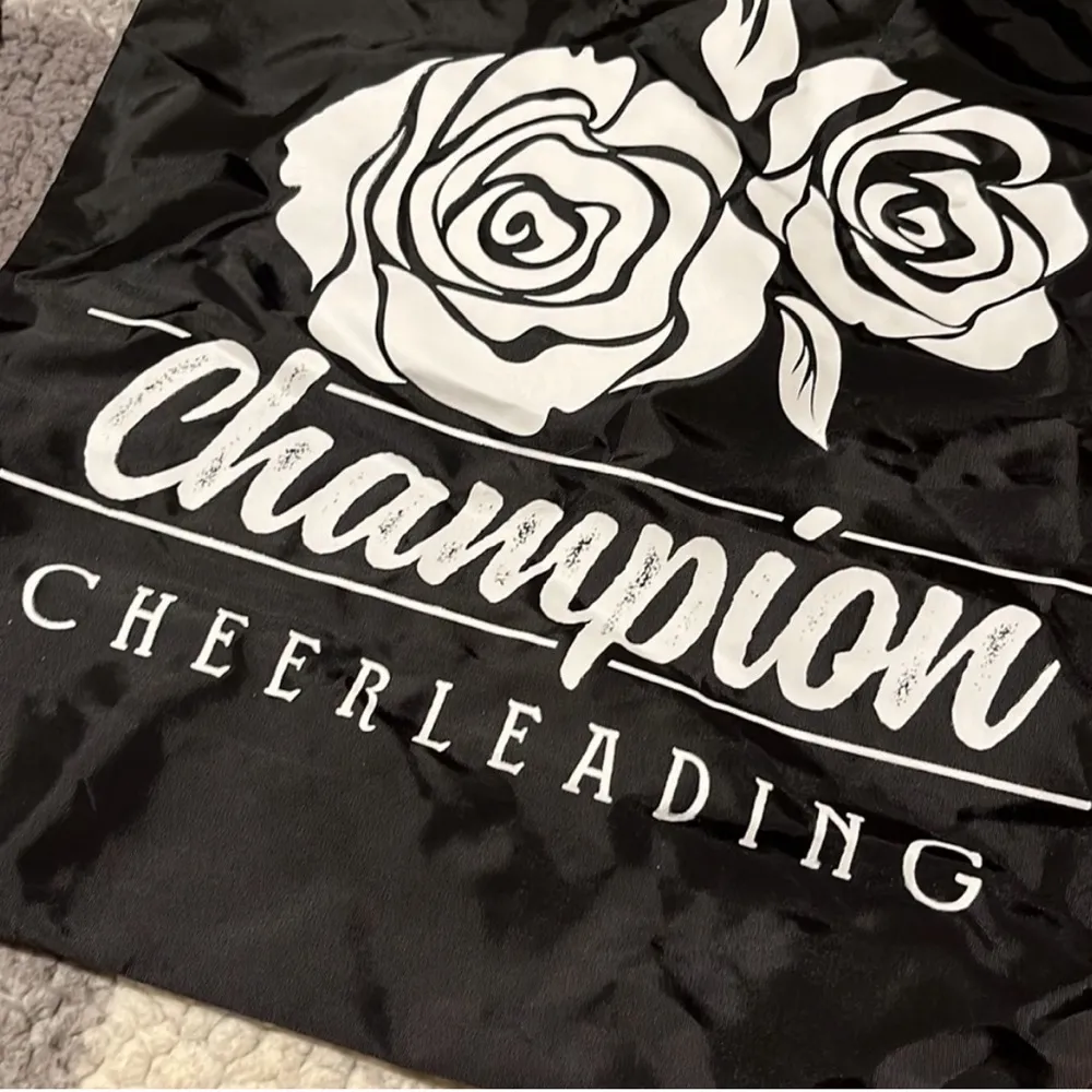 New Champion Cheerleading String Backpack Black Rose Cheer NWOT - Image 6