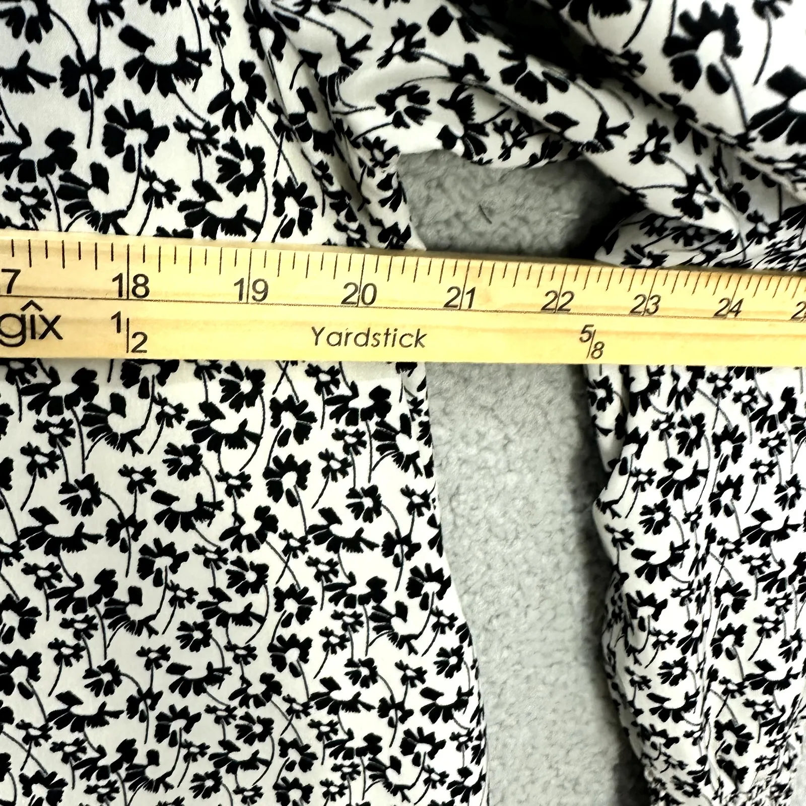 Udel‎ New York Babydoll Dress L Black Floral Ruffle Hem Cottage Peasant Prairie Size L - Image 6