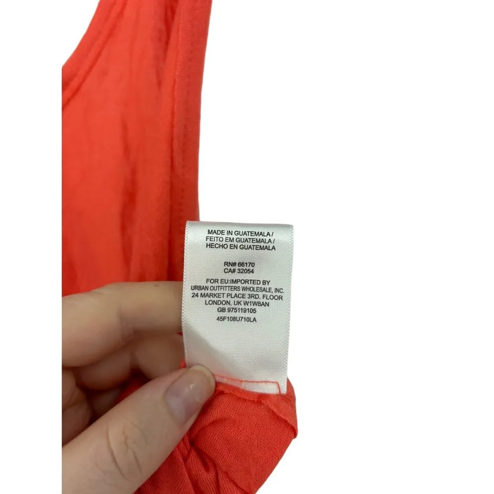 Free People Top Womens Small Silo Tank Orange Racerback Hi-Low Scoop Neck We The - Image 5