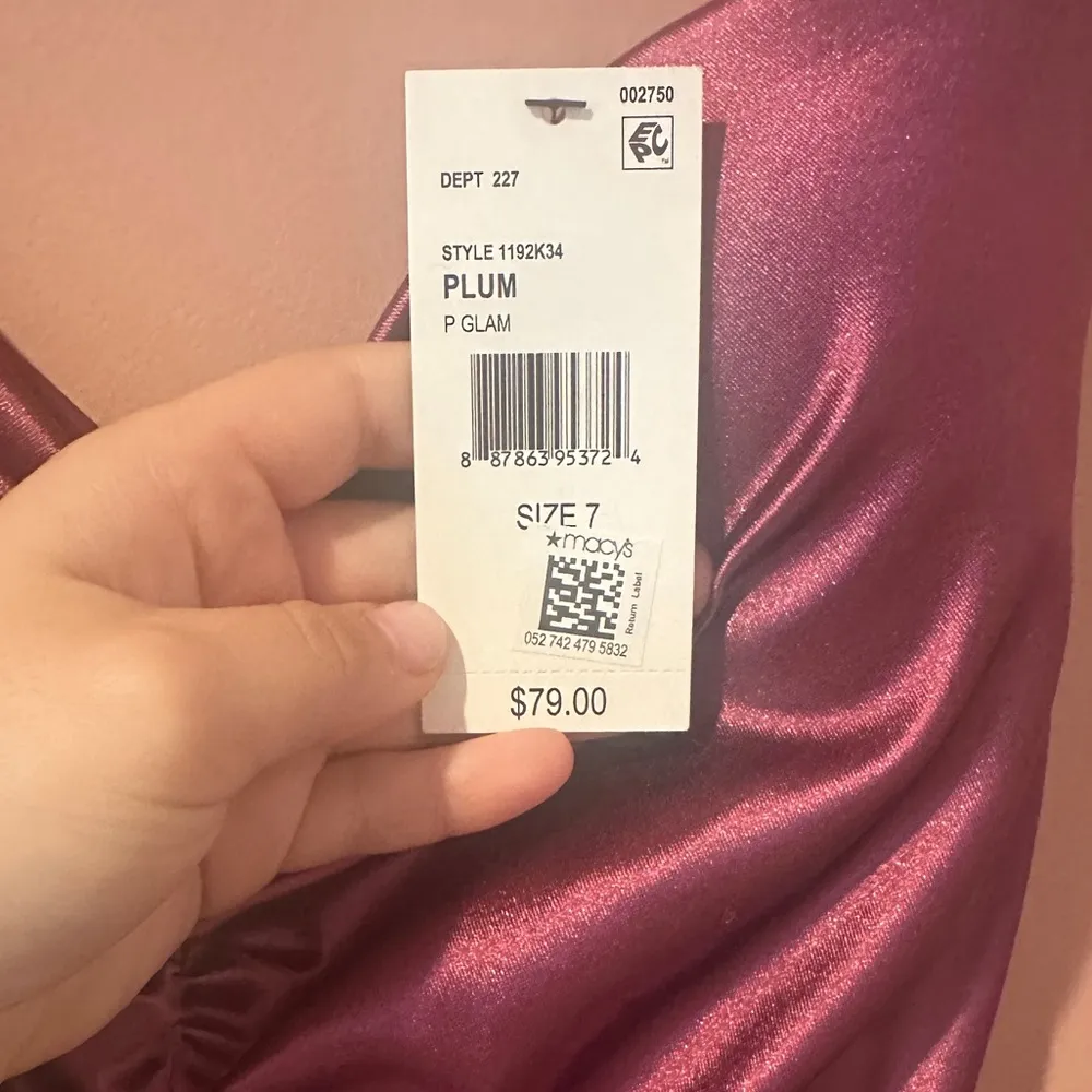 Elegant Satin Ruched Dress - Burgundy - Image 4