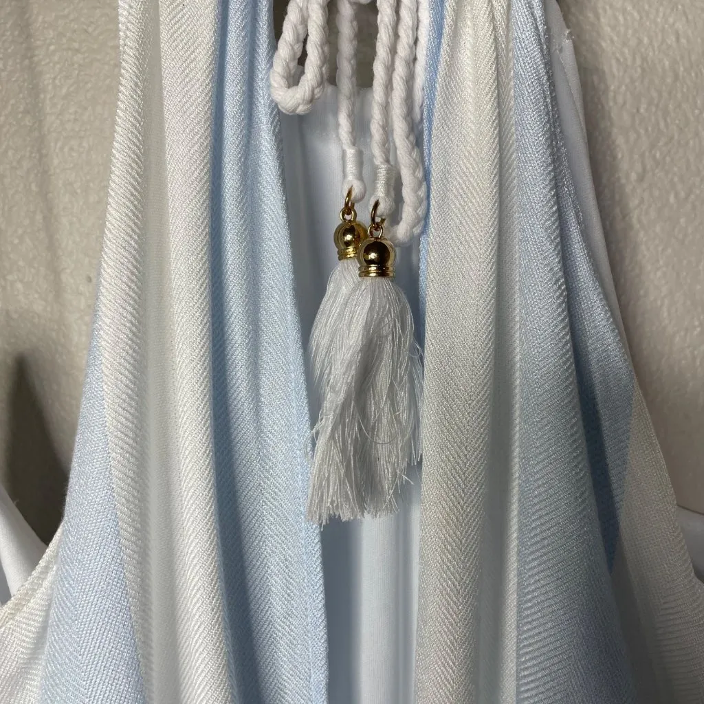 Lauren James Nassau Stripe Dress Size XL Blue and White Halter Sleeveless New - Image 8