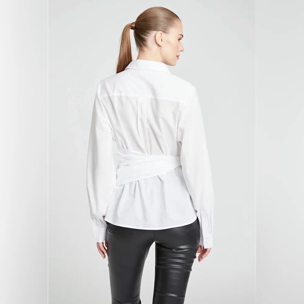 NWT AMUR Leo Poplin Tie Top, size XS - Image 2