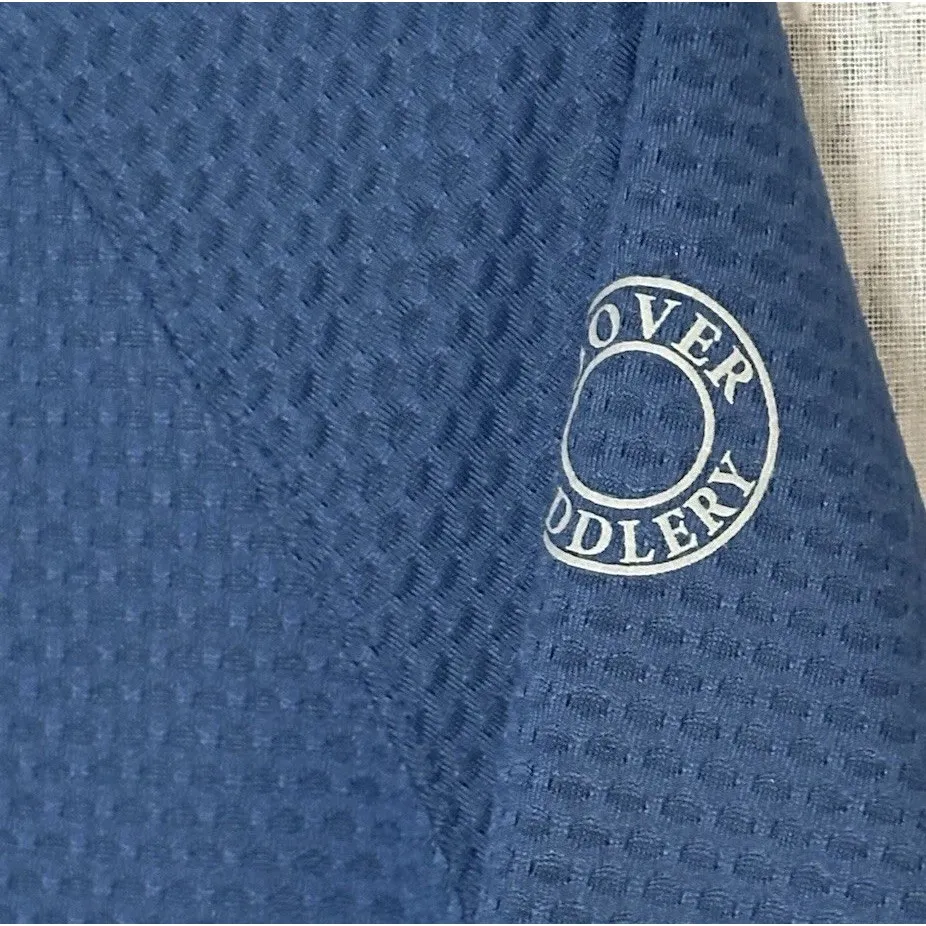 Dover Saddlery Equestrian Shirt Womens XL Blue Short Sleeve Riding Top - Image 4