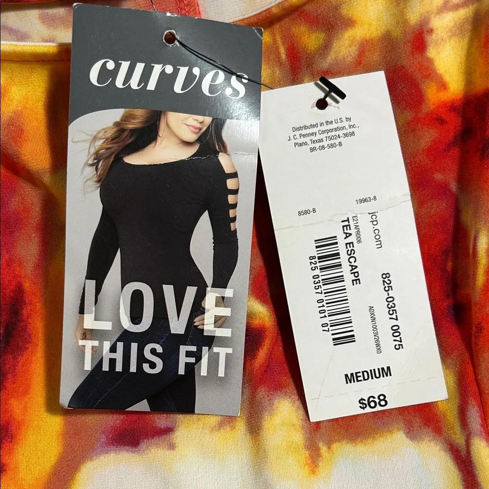 BOLD elements Cold Shoulder Dress in Red and Orange Size Medium - Image 6