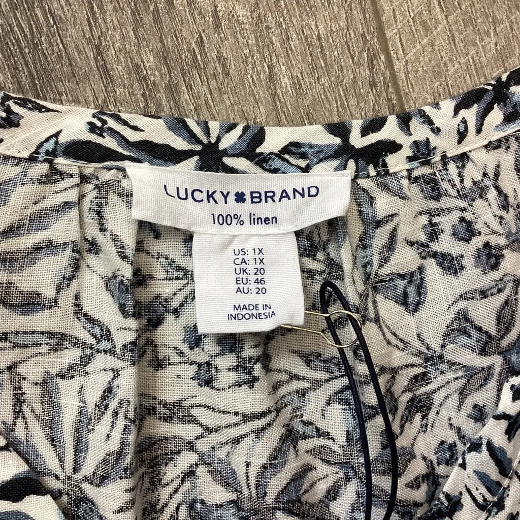 Lucky Brand Linen Tiered Dress Size 1X NWT - Image 4