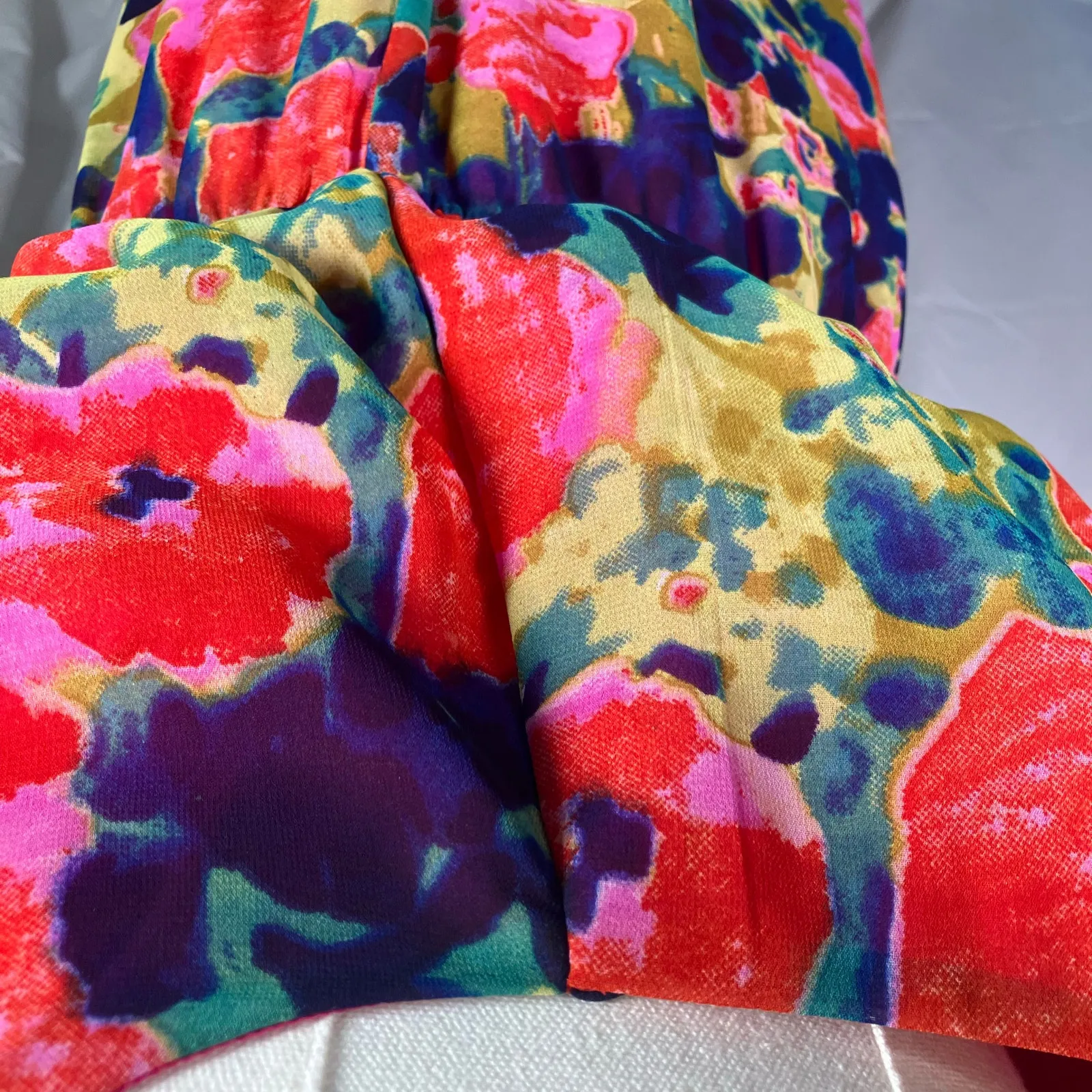 W118 by Walter‎ Baker Maxi Dress Large Multicolor Floral Sleeveless Lined - Image 5