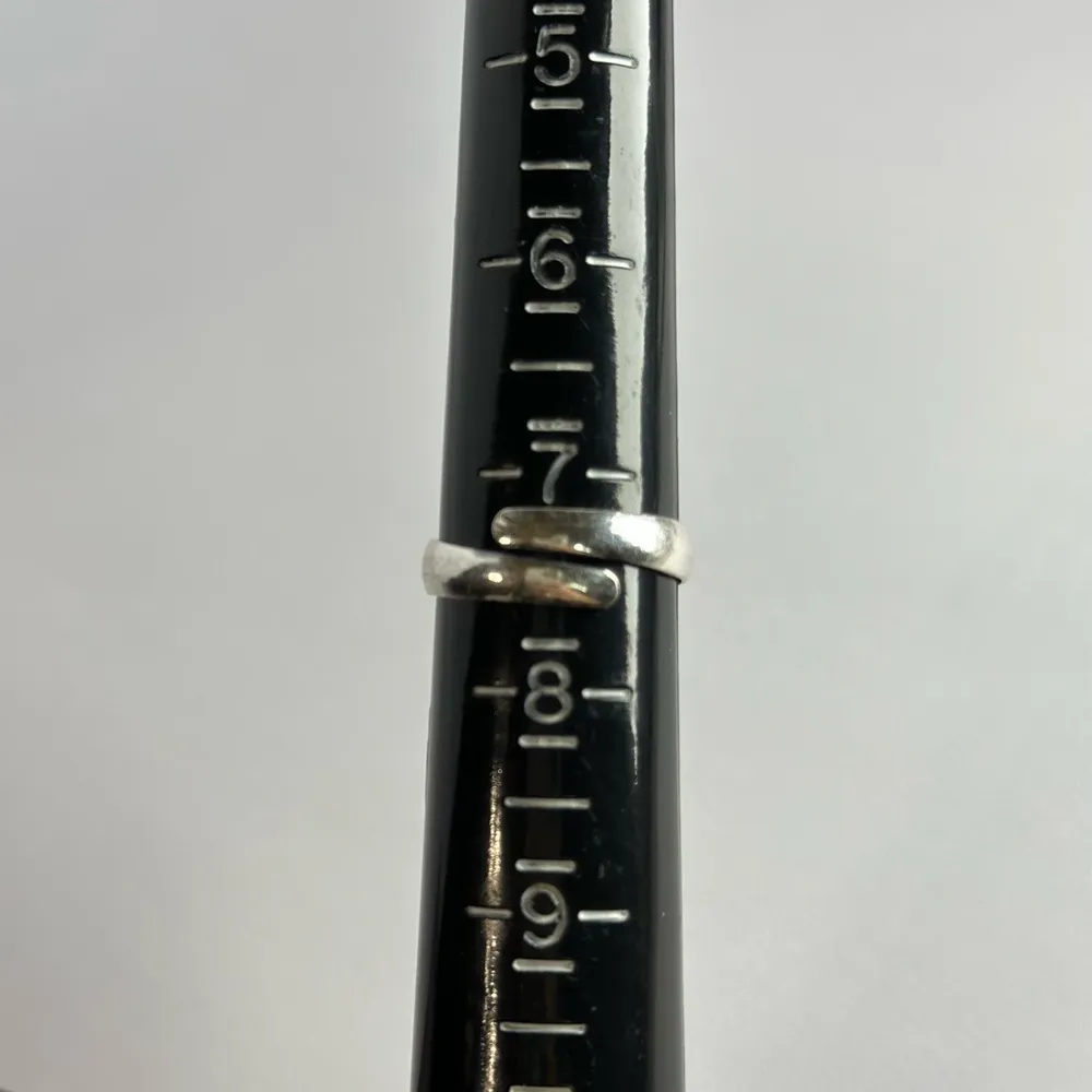 SNOWFLAKE Obsidian Genuine Stone 925 Sterling Silver Ring Black - Image 7