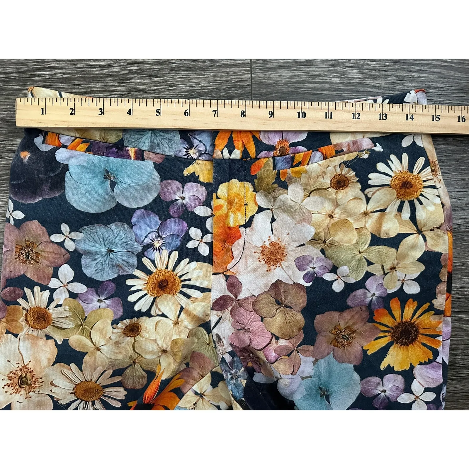 Anthropologie Maeve Moxy Collection Pants Floral Women Size4P Trousers Colorful - Image 4