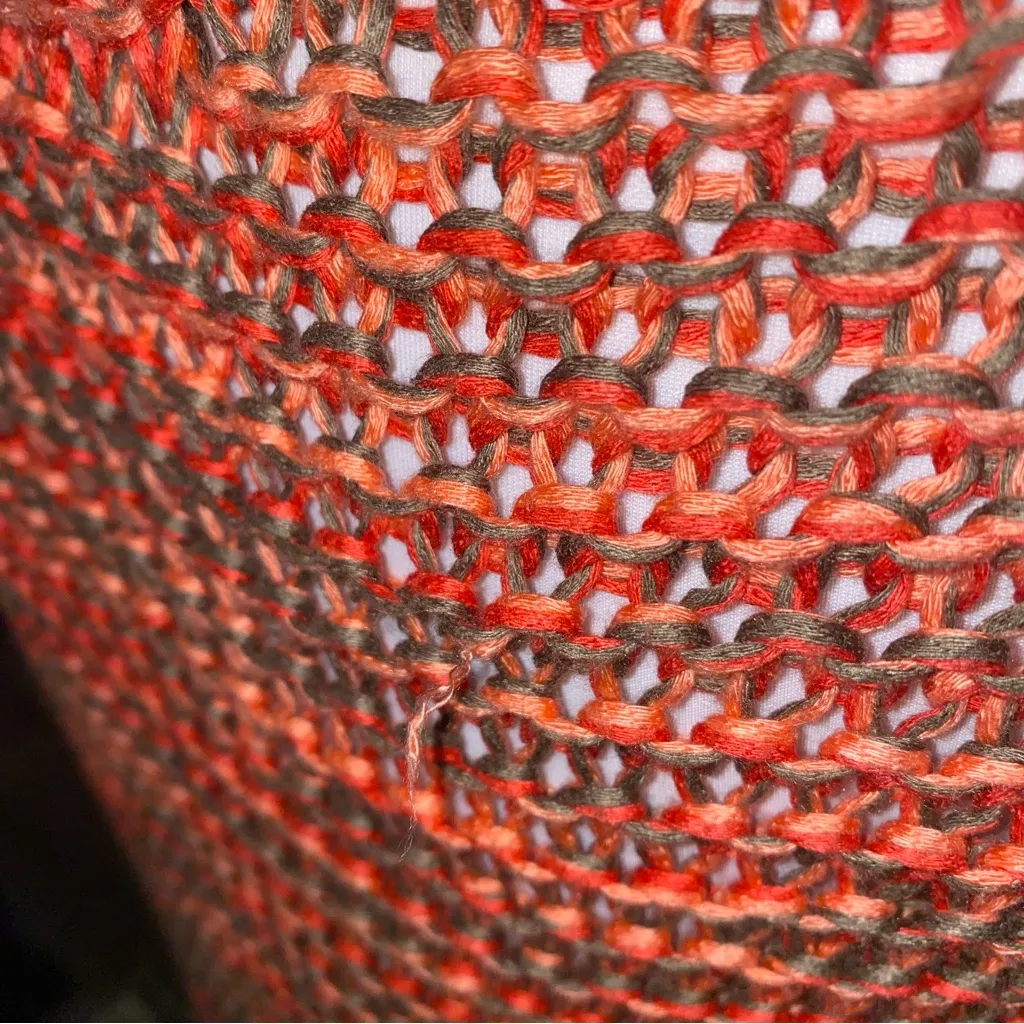 Zara knit 2000s style bohemian whimsical fairycore orange & red knit sweater - Image 7