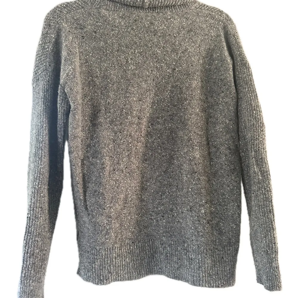 Madewell Convertible Cowl Neck Grey Marbled Sweater Size Small - Image 7