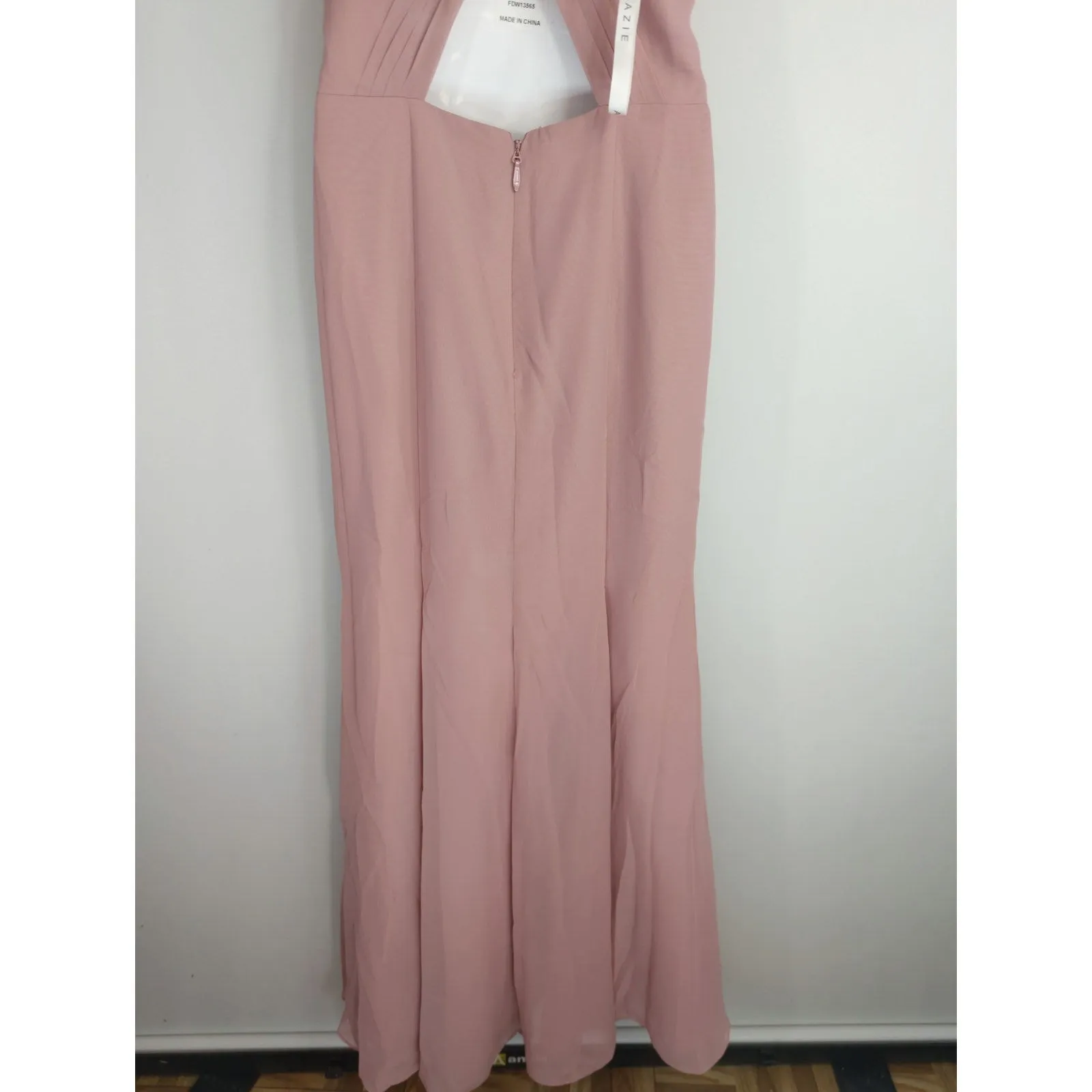 Azazie Rosette Halter Neck‎ For Flare Maxi Dress Women's A0 Wedding Prom - Image 10