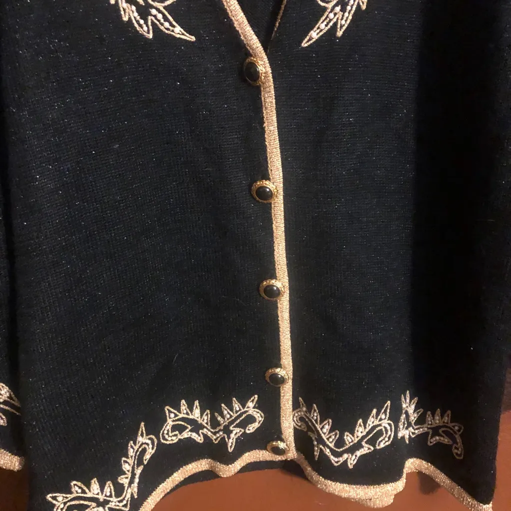 Vintage Jaclyn Smith Beaded Formal Chic Business Sweater Size Medium - Image 3