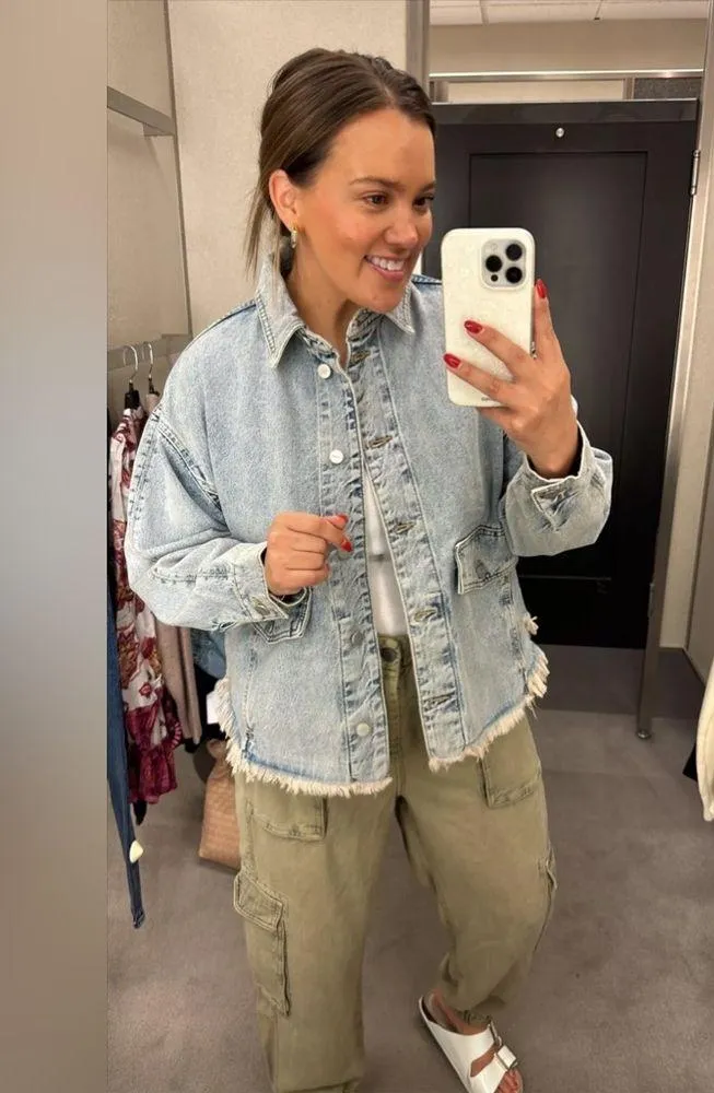 ALLSAINTS Hettie Denim Shacket 12 - Image 3