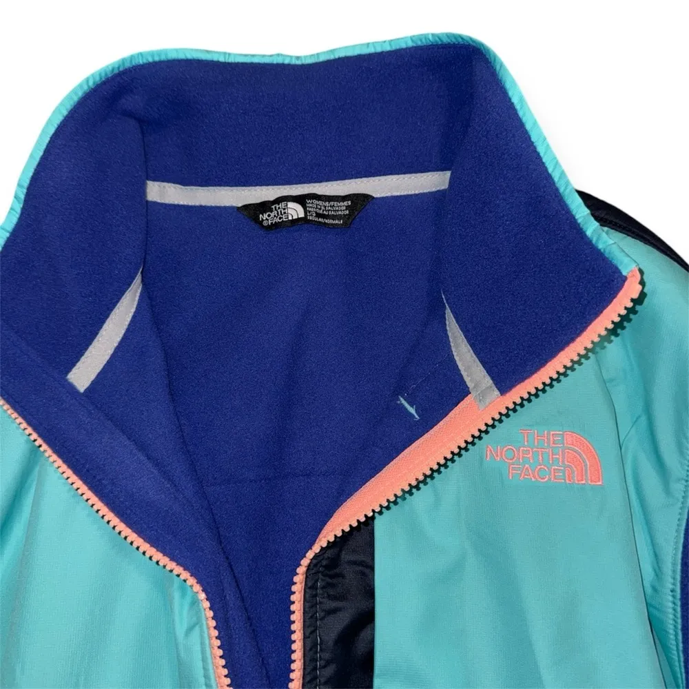 The North Face 200WT Tundra Women’s L Blue Retro Color Block Pullover - Image 3