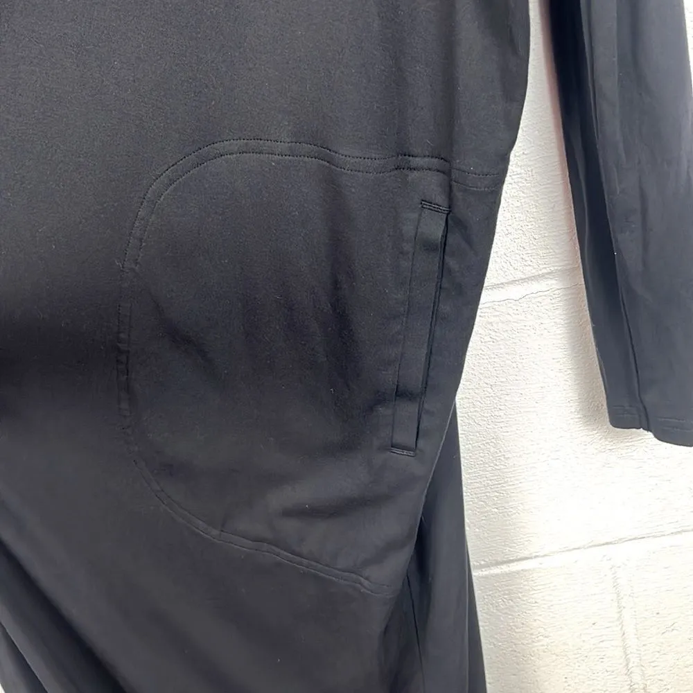 Alicia Keys x Athleta keys black long sleeve maxi pocket comfort robe - Image 4