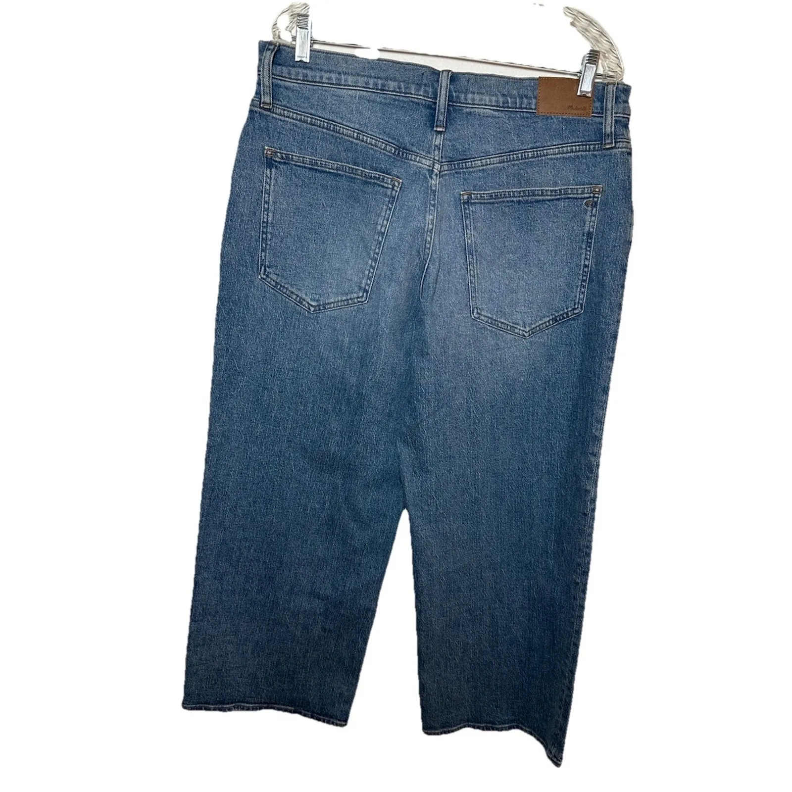 Madewell The Perfect Vintage Wide Leg Jean Full Length Size 32P Blue Wash NWT - Image 5