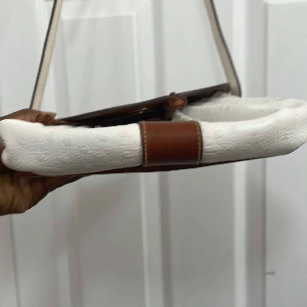 Vintage Cloetta Made In Italy Crossbody Leather Bag Brown & Beige Textured - Image 11