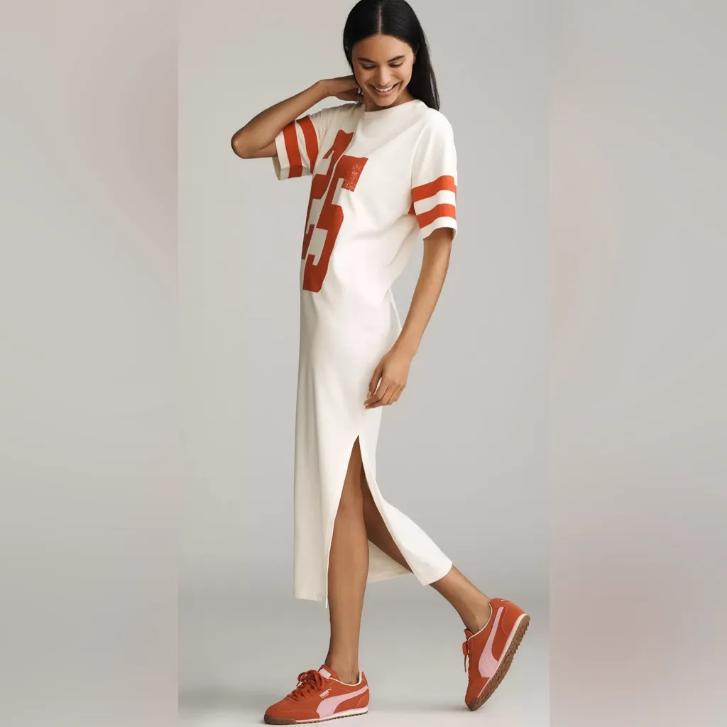 Daily Practice Sporty White and Red Dress - Image 3