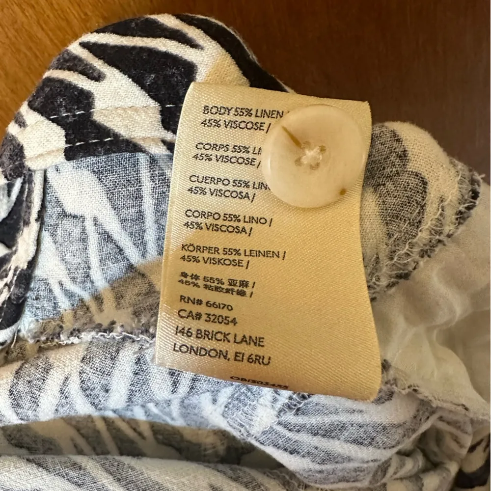 Anthropologie bolt print linen blend Harlem Jogger pant size 10 petite - Image 7