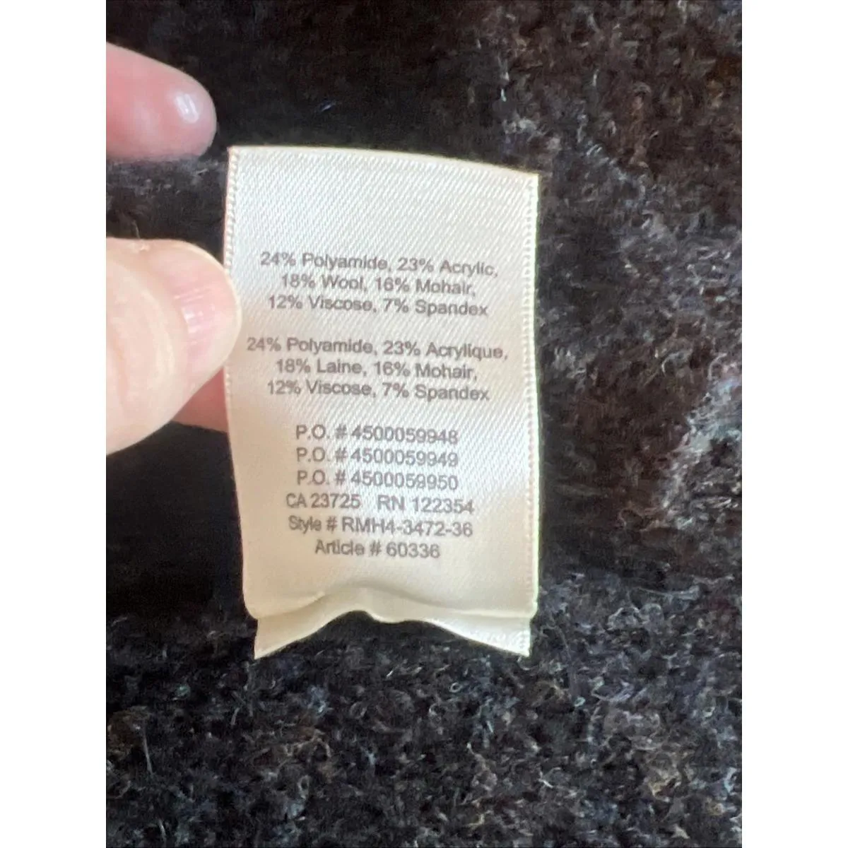 Aritzia Wilfred Sleeveless Long Cardigan Wool/Mohair Blend Brown Size XXS - Image 8