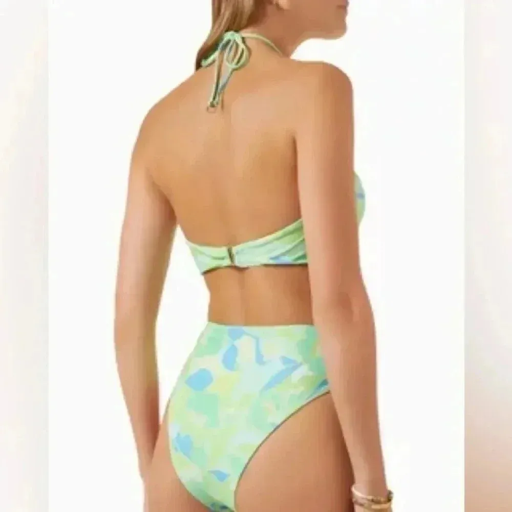 Faithfull The Brand Arriba Bikini Top‎ in Galarosa Print Sz S - Image 3