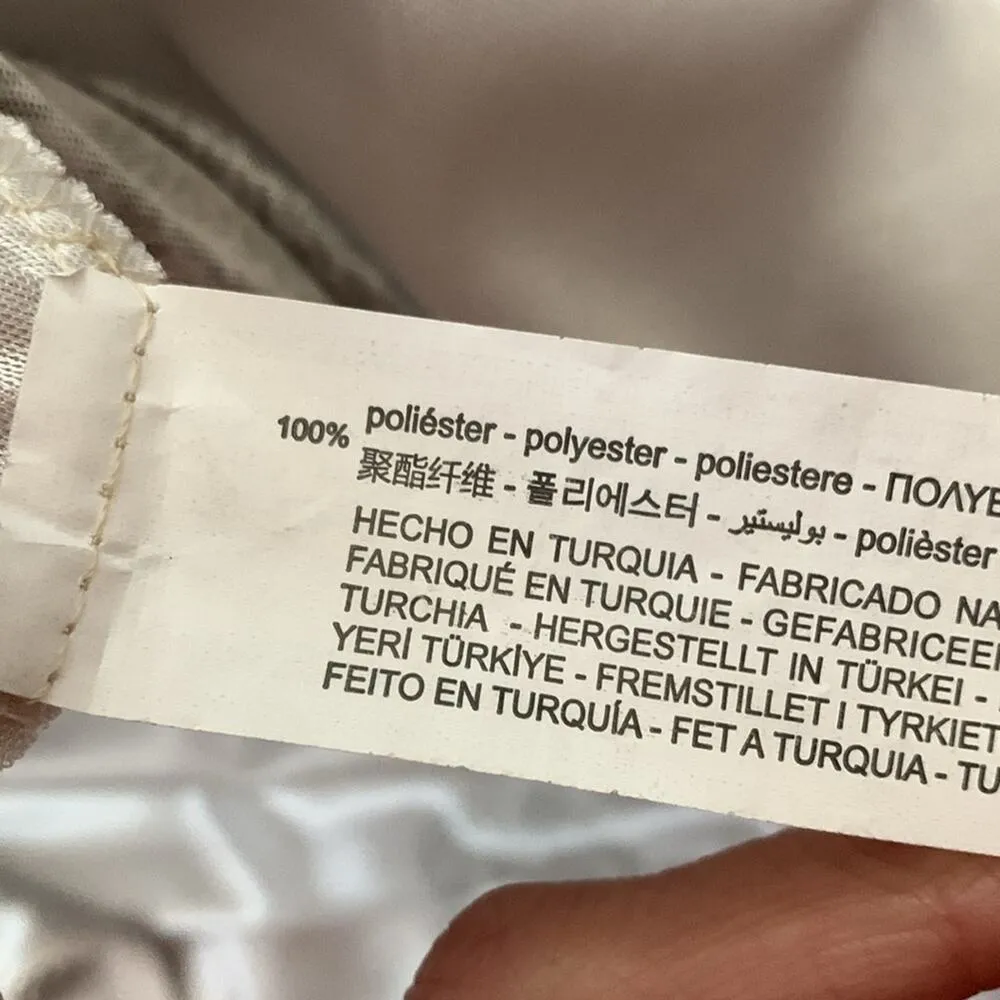 Zara Light Silvery Pearl Paisley One Shoulder Sarong Goddess Dress - S - Image 6