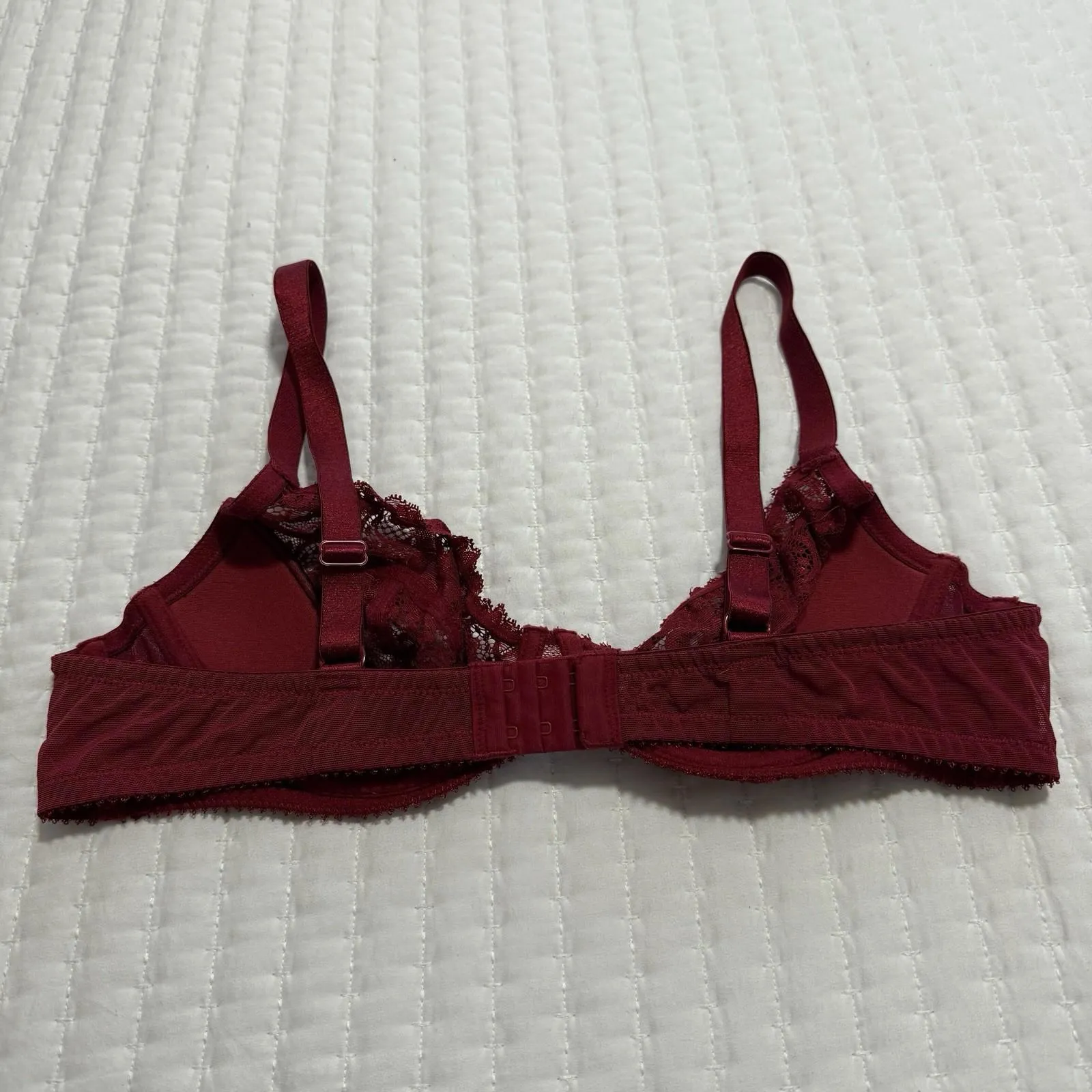 ASOS Designs 40C Red Floral Lace Underwire Bra Unlined - Image 11