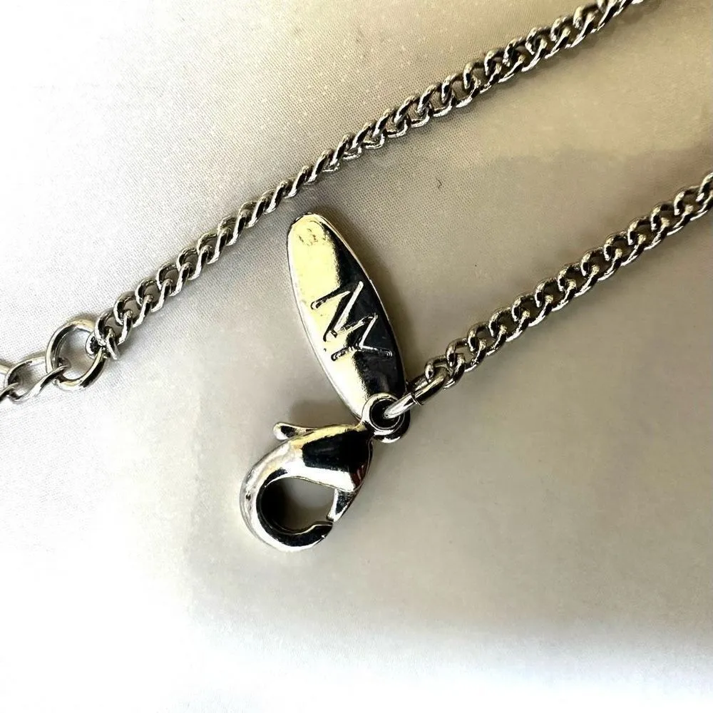 NY collection silver tone fringe statement necklace - Image 6