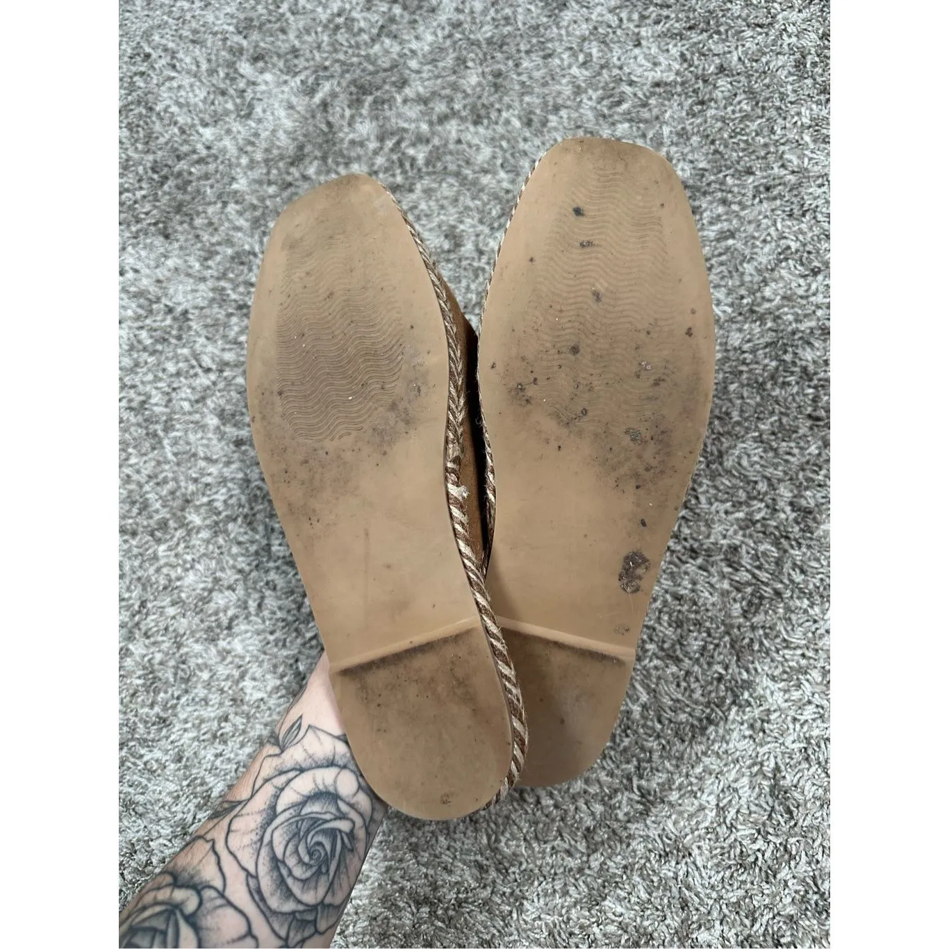 Steven High Mule Tan Suede Leather Espadrille Flats Slip On Shoes Women’s 8 - Image 7