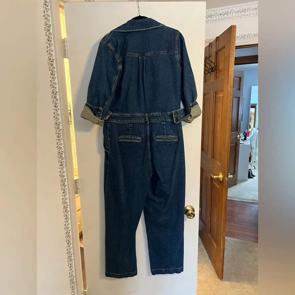 Faherty  Blue Denim Overalls for Women - Image 6